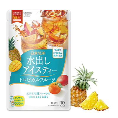 水出しアイスティー トロピカルフルーツとパインのイラスト