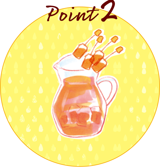 point2 デカンタに熱湯400mlを注ぎ
紅茶ティーバッグを4個入れ
1分間抽出し取り出す