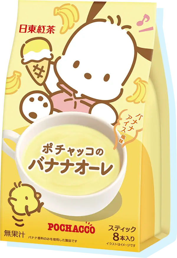 ポチャッコのバナナオーレ商品パッケージ